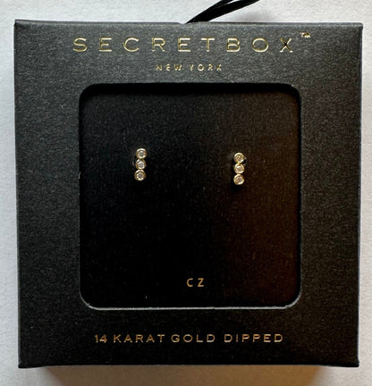 Petite Eunoia Earrings in gold by Secretbox