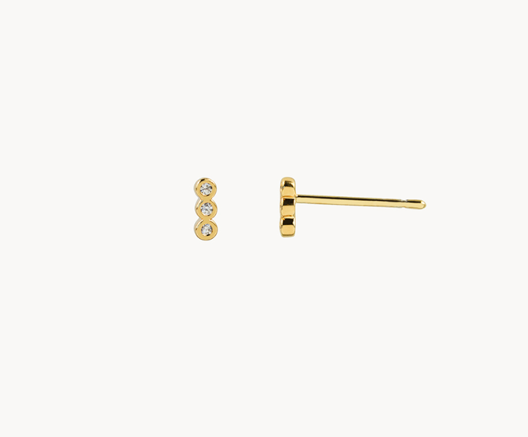 Petite Eunoia Earrings in gold by Secretbox
