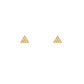Tiny Triangle Studs in gold by Secretbox