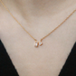 Petite Bezel CZ Necklace in gold by Secretbox