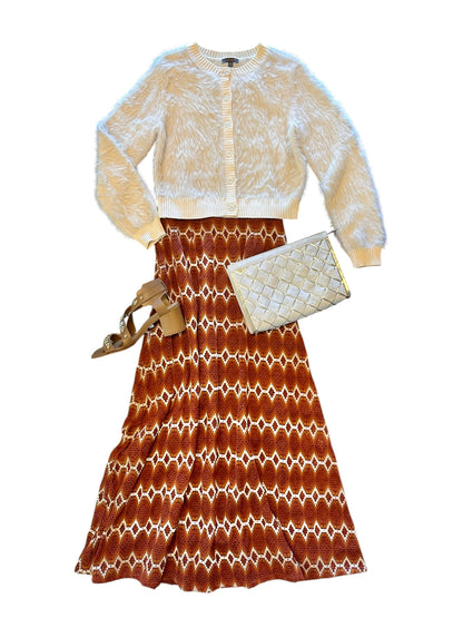 Bhariti Straight Maxi Skirt in brown by RAGA