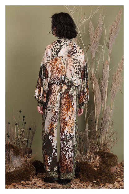 Evaline Printed Trousers in multi by Blank