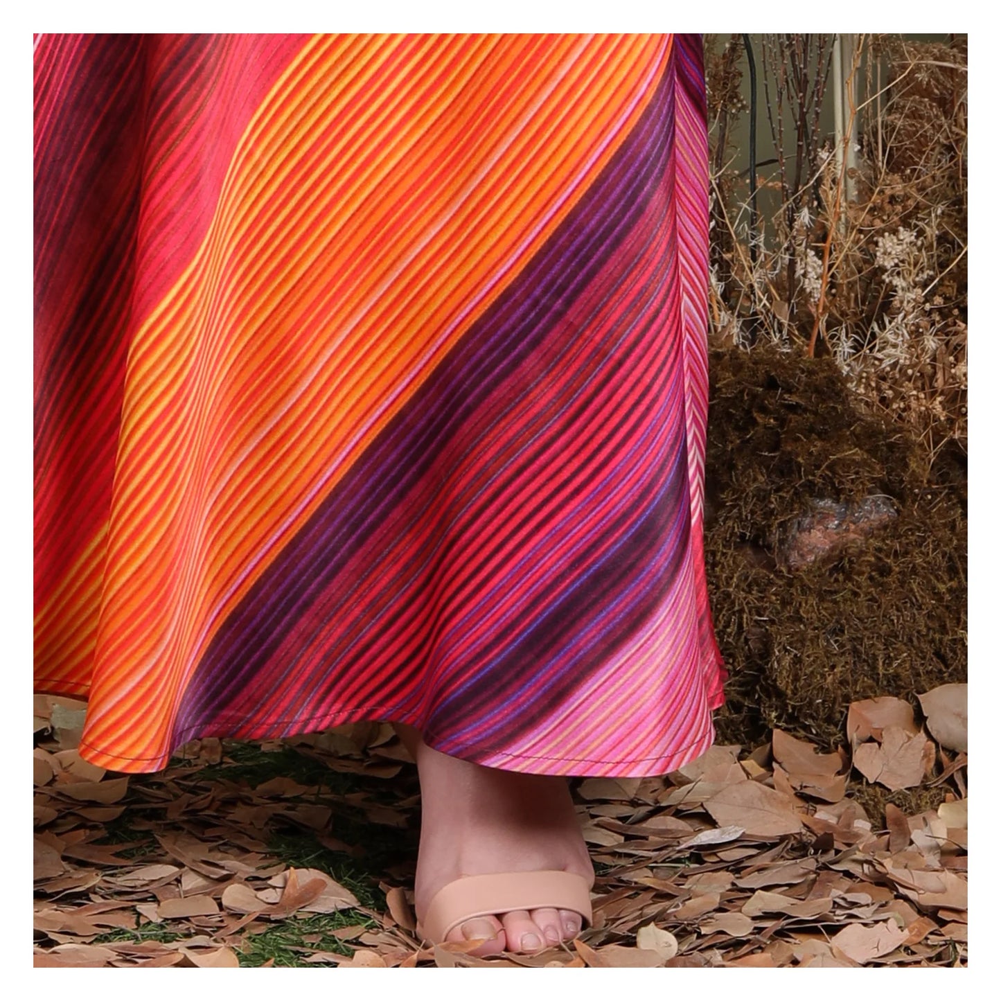 Earlina Slip Skirt in pink multi by Blank
