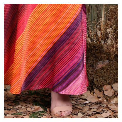 Earlina Slip Skirt in pink multi by Blank