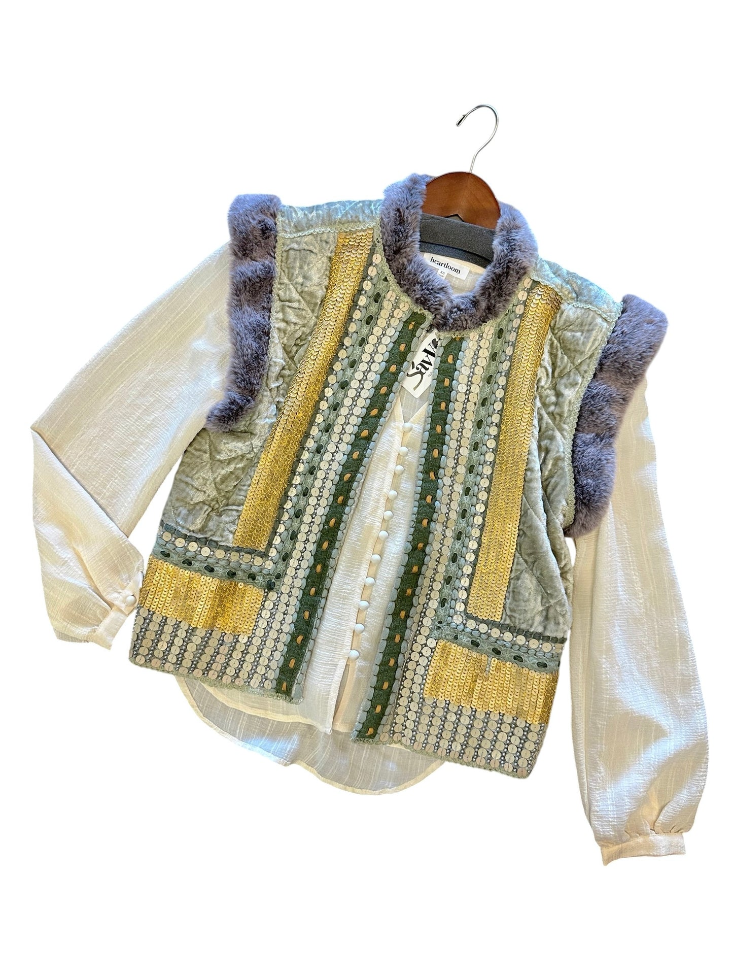 Amilyn Gilet in pistachio green by Blank