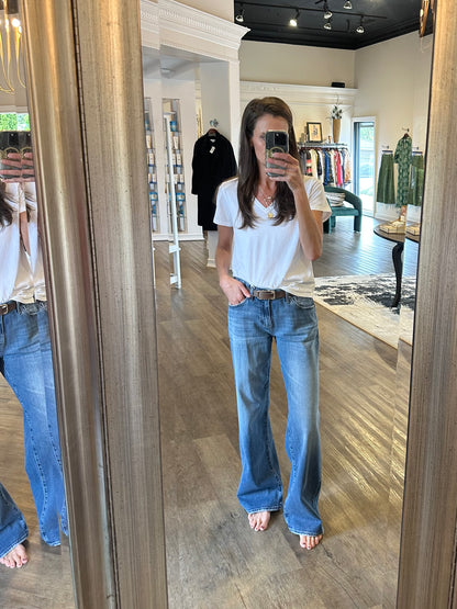 Adria Low Rise Wide Leg in headline by AG