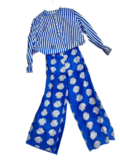 Fennel Pant in blue shells by Nimo