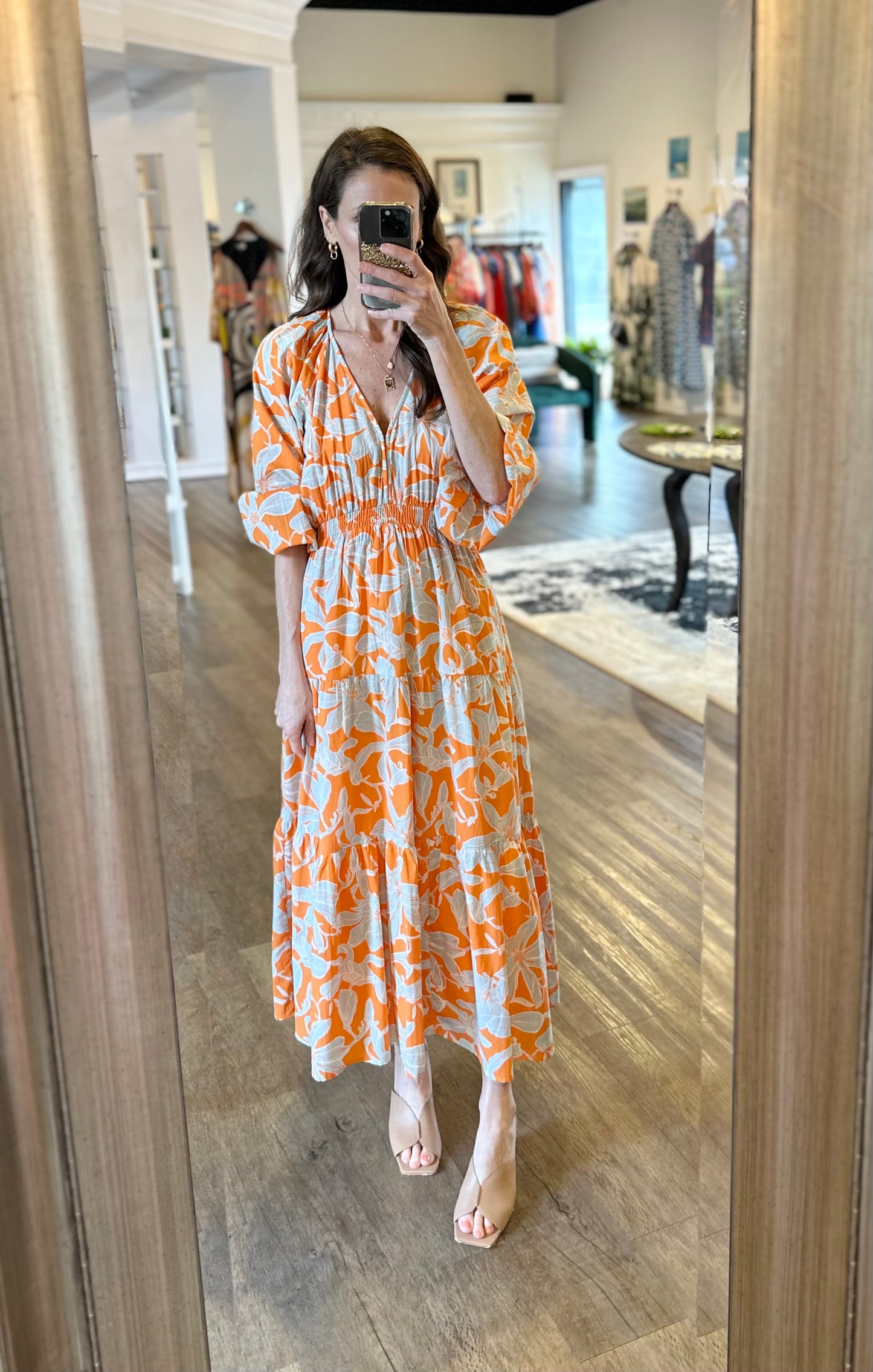 Hallie Dress in fiori by Olivia James