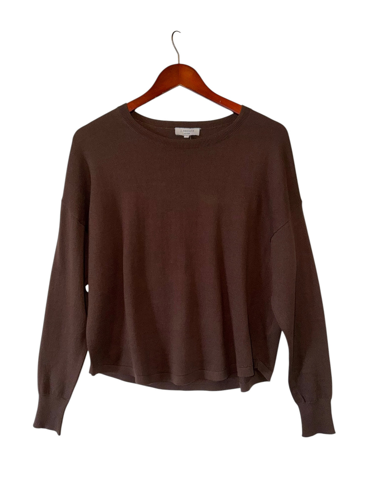 Shirttail Sweater in coffee bean by J.Society