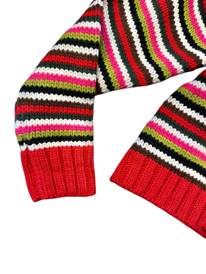 Hailey Striped Cardigan in red multi by Allison