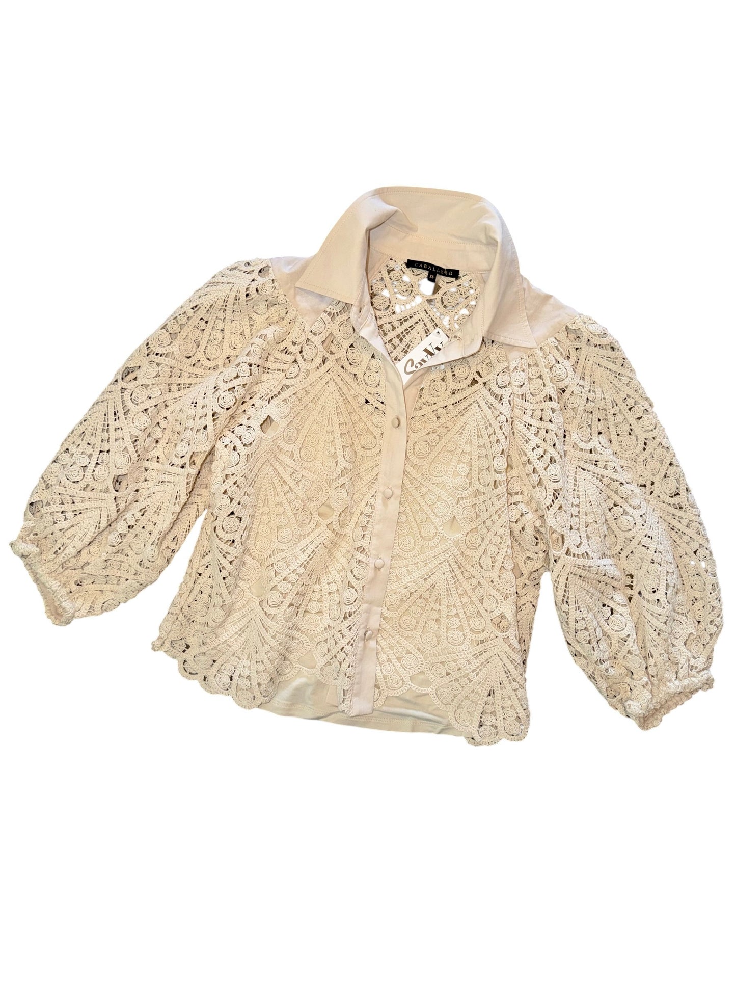 Juliette Top in natural lace by Caballero