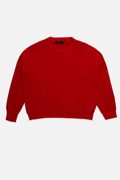 Polly Sweater in cherry red by Deluc