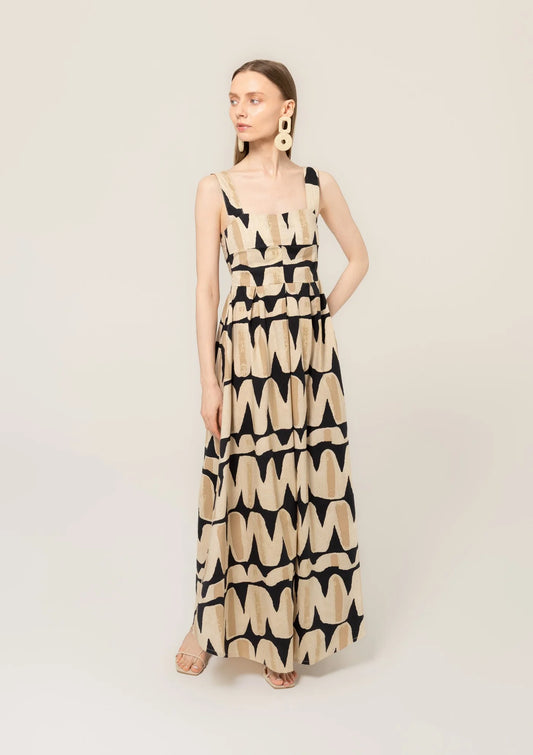 Janie Dress in black vista by Bel Kazan