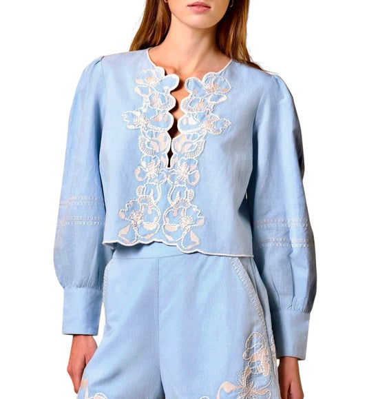 Manon Blouse in glacier lake by Cleobella