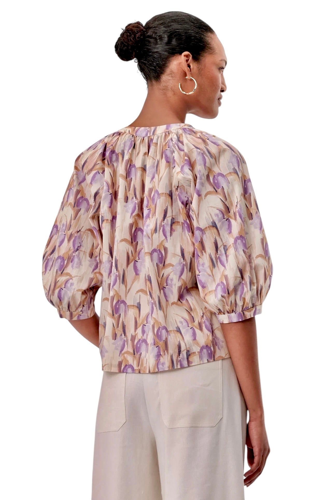 Mandy Printed Blouse in multi color by Exquise