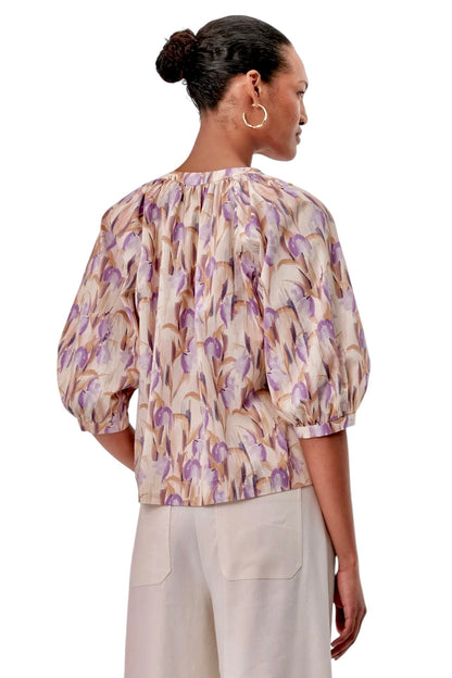 Mandy Printed Blouse in multi color by Exquise