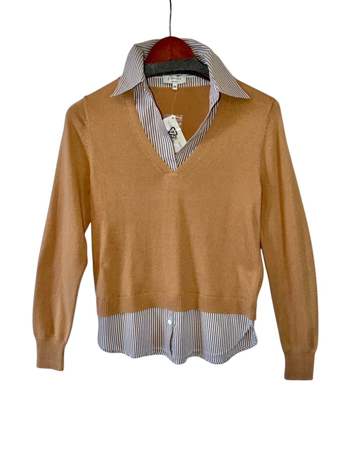 Long Sleeve 2Fer in camel by J.Society