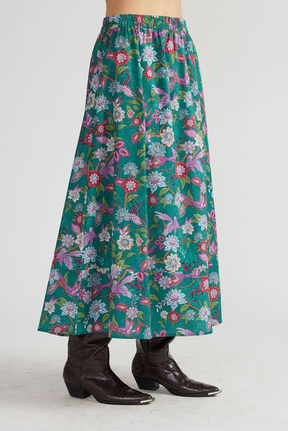 Marisol Maxi Skirt in jewel garden by Double A