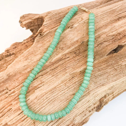 Rondelle 18" Necklace in seafoam by Virtue