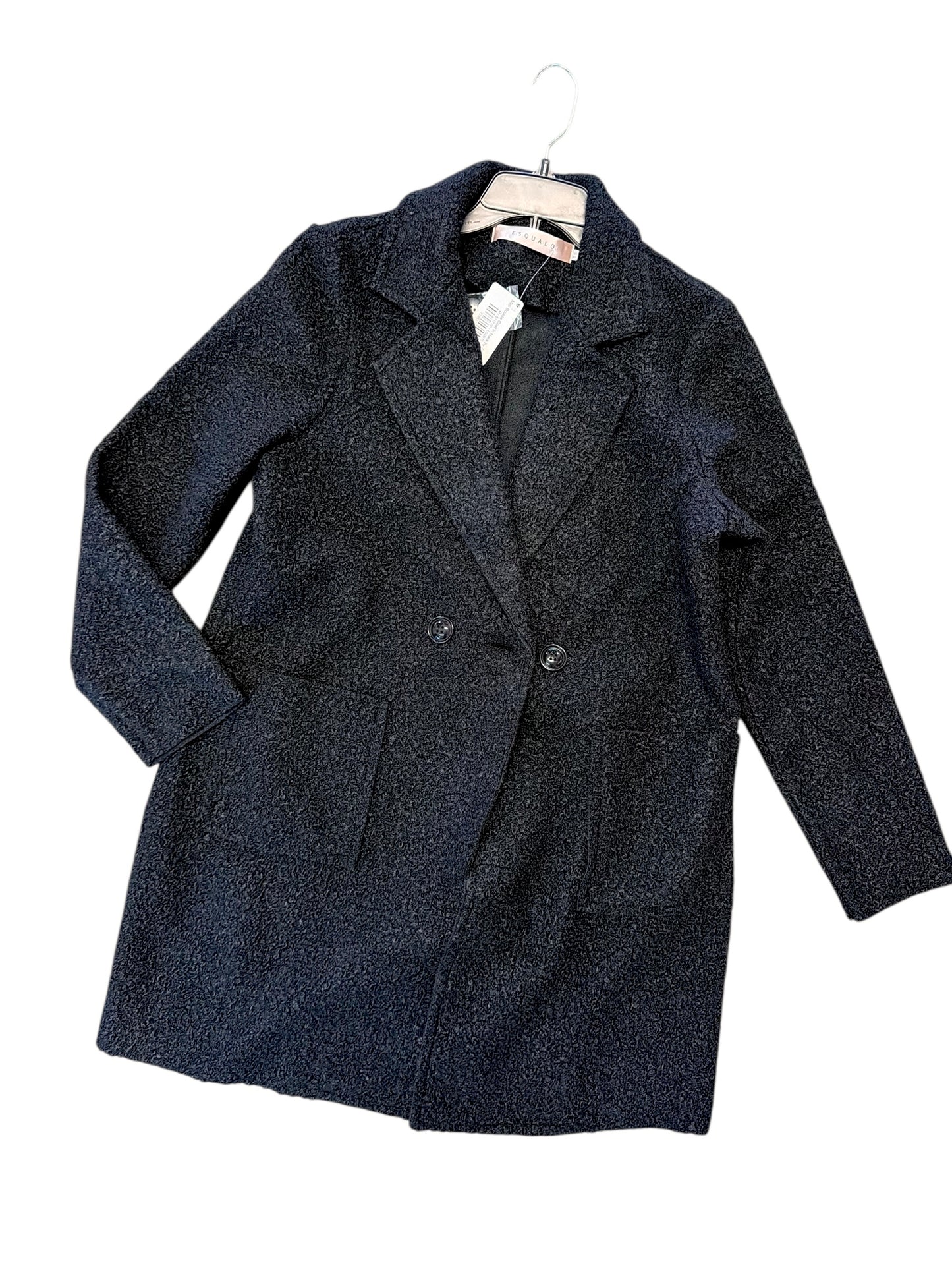 Midi Boucle Coat in black by Esqualo