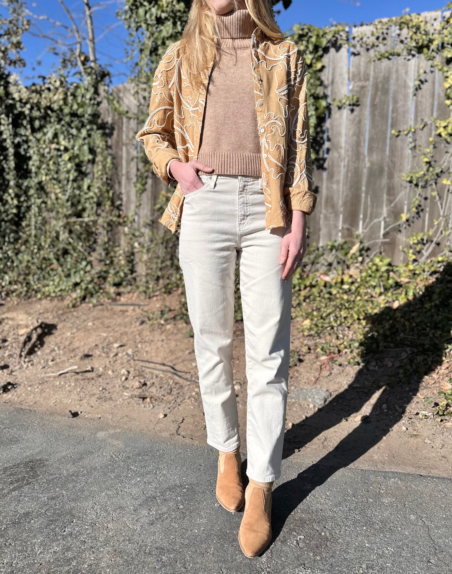 Alice Turtle Neck Knit Top in mocha by Papermoon