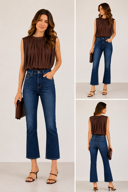 Lennon High Rise Crop Boot in starstruck by Pistola