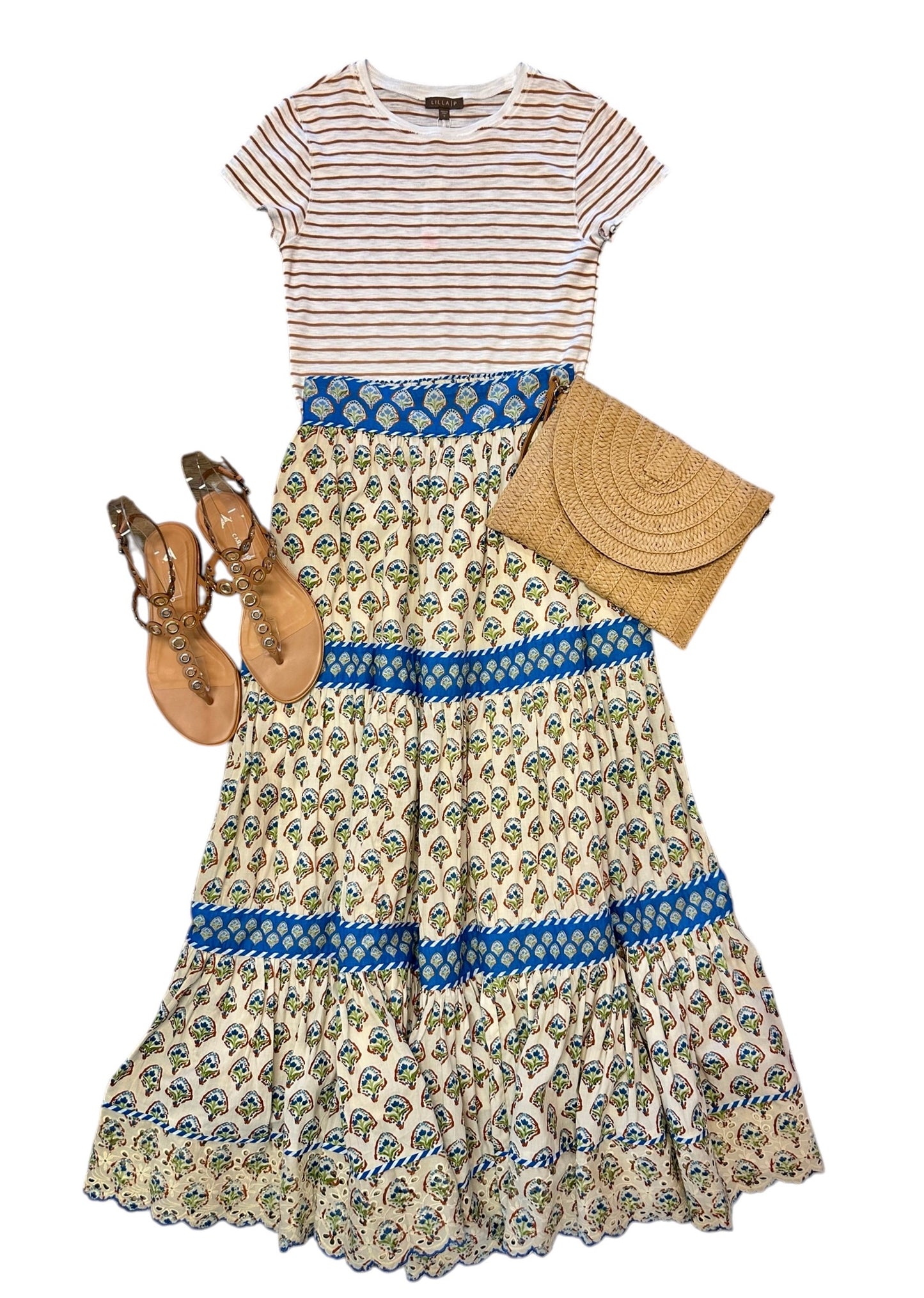 Mae Skirt in Tulip Ivory by Elizabeth James