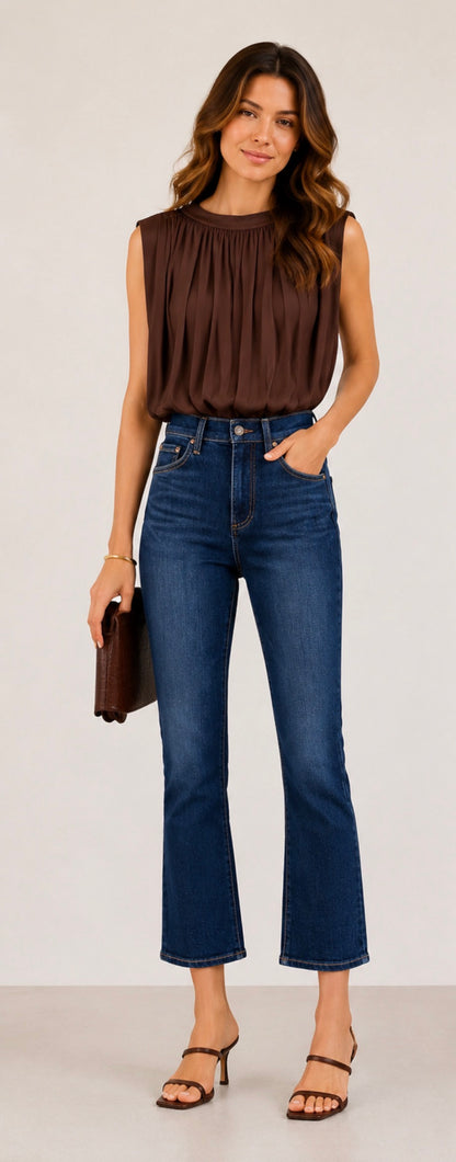 Lennon High Rise Crop Boot in starstruck by Pistola