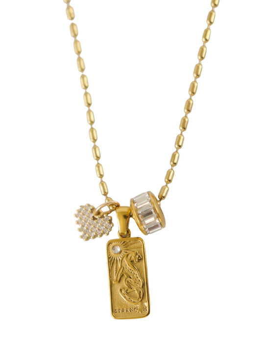 Prowess Necklace in gold by Farrah B