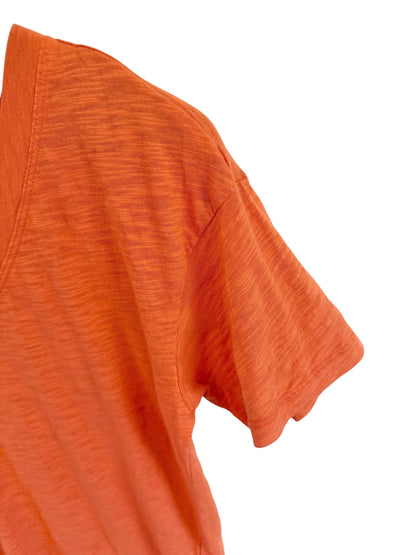 Short Sleeve V-Neck Boxy Tee in lunar bronze by Mododoc