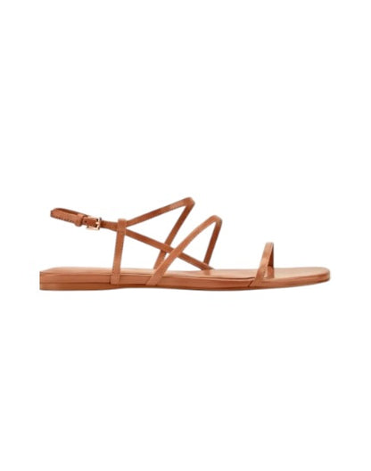Elysha Strappy Sandal in medium natural by Marc Fisher