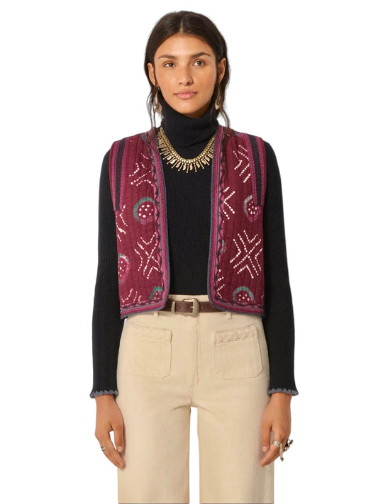Natalie Vest in wine amethyst by Maison Hotel