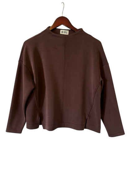 Scuba Pullover in dark brown by B-YU