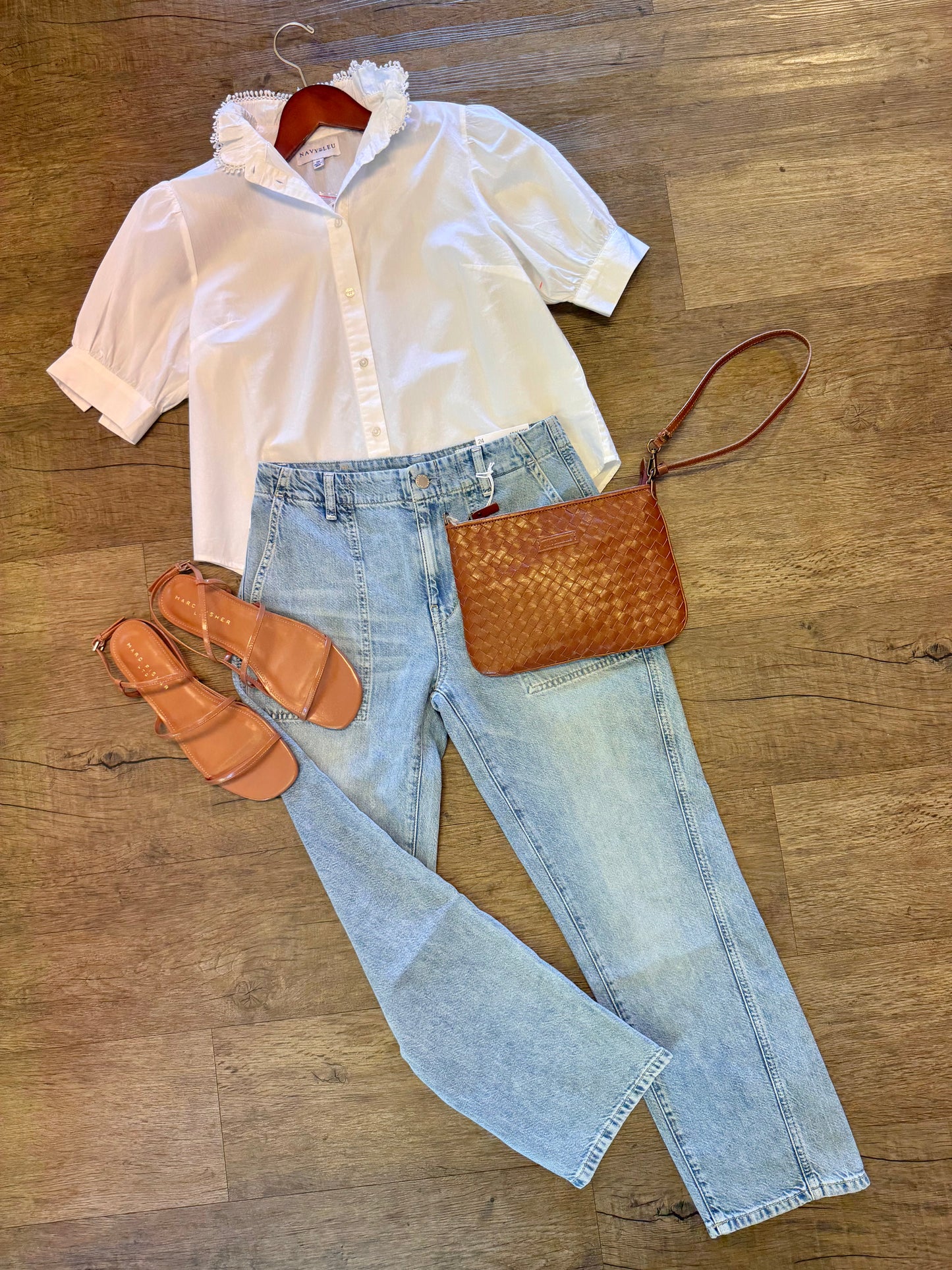 Analeigh Mid Rise Utility Jeans in wine garden by AG