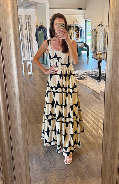 Janie Dress in black vista by Bel Kazan