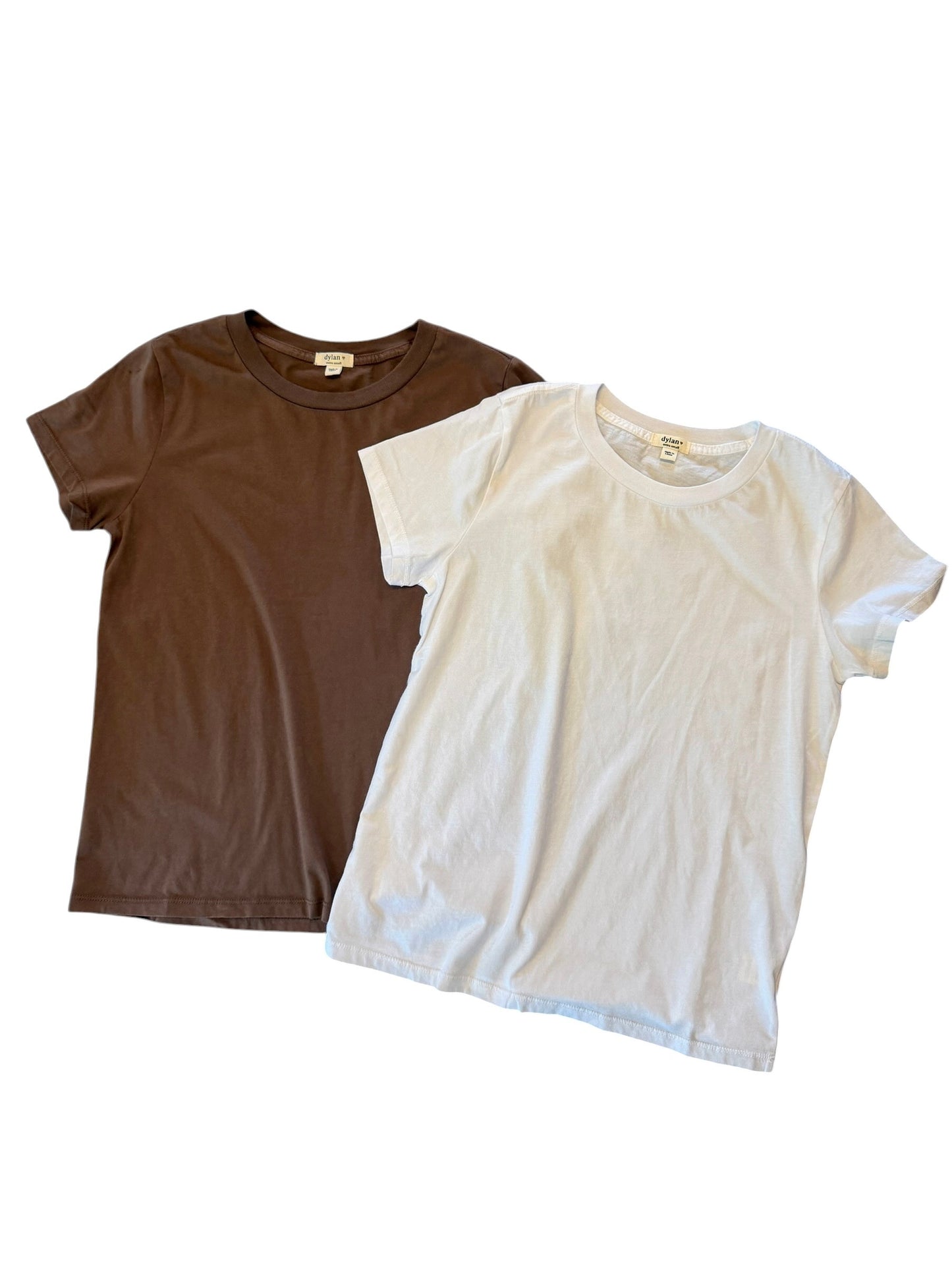 Boyfriend Crew Tee in white by Dylan