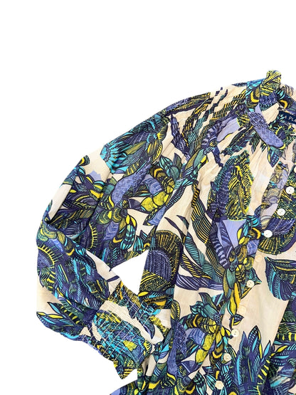 Goodwin Long Sleeve Printed Blouse in nusa garden multi by La Plage