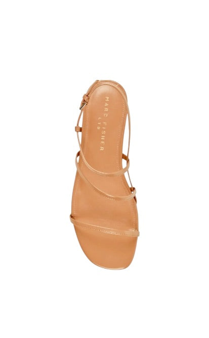Elysha Strappy Sandal in medium natural by Marc Fisher