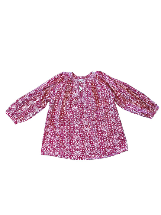 Sallie Short Sleeve Top in batik red by Fitzroy & Willa