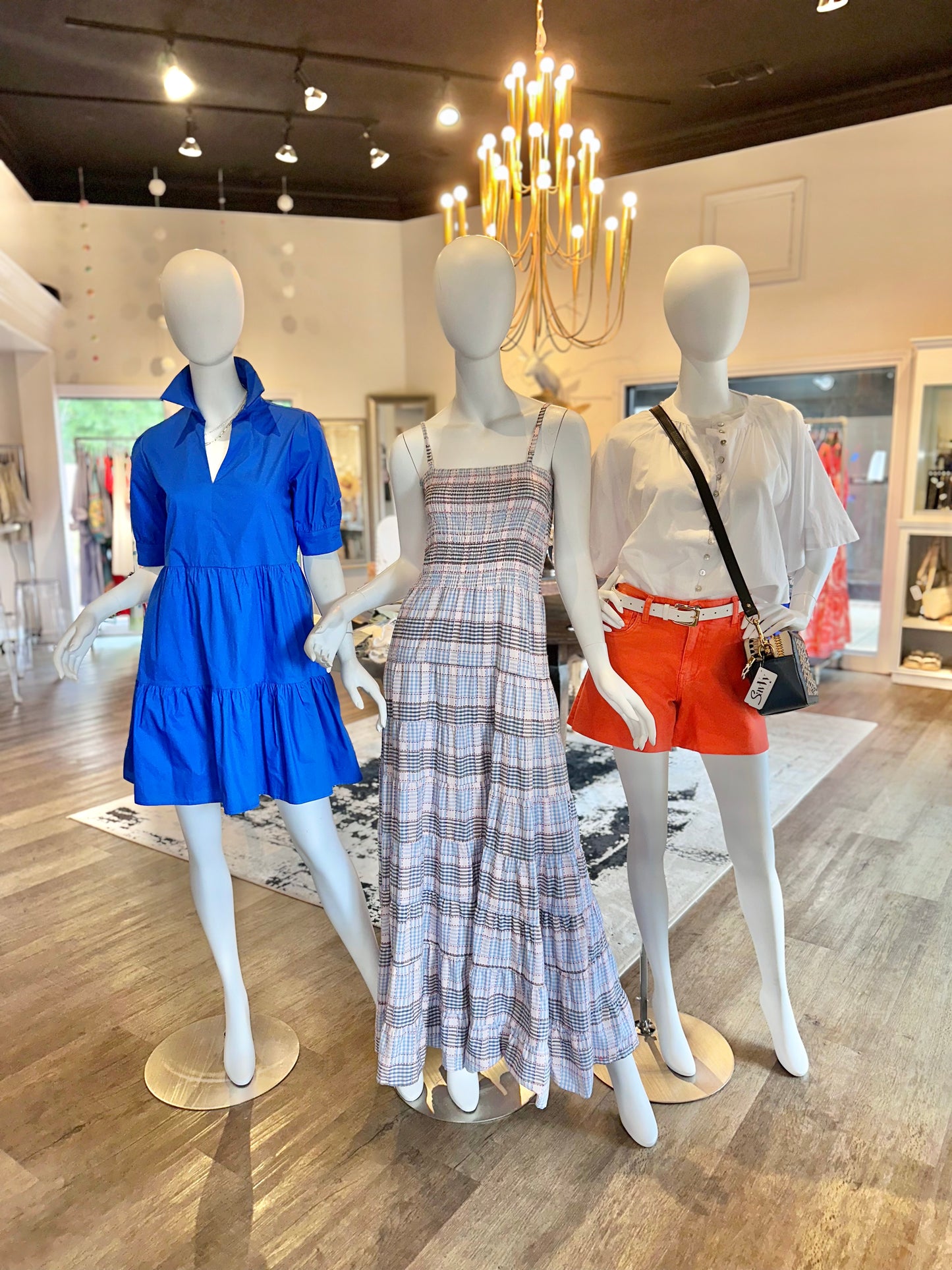 Tiered Short Dress in royal blue by Molly Bracken
