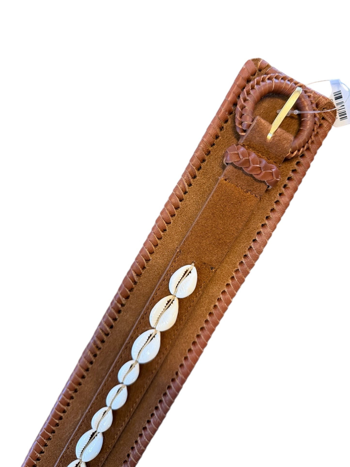 Praia Leather Belt in brown by Lanhtropy