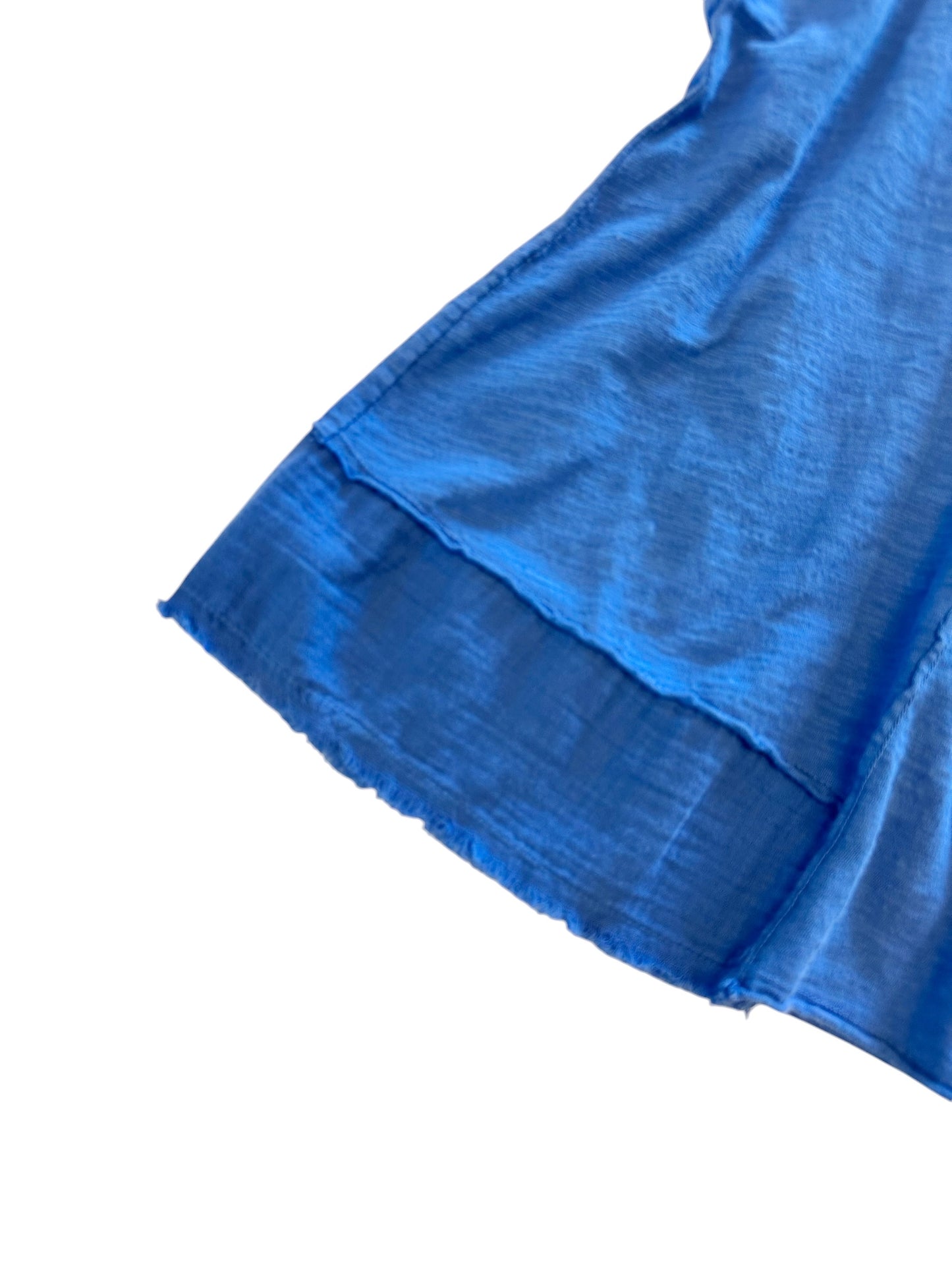 Short Dolman Sleeve Mix Media Top in blue dream by Mododoc