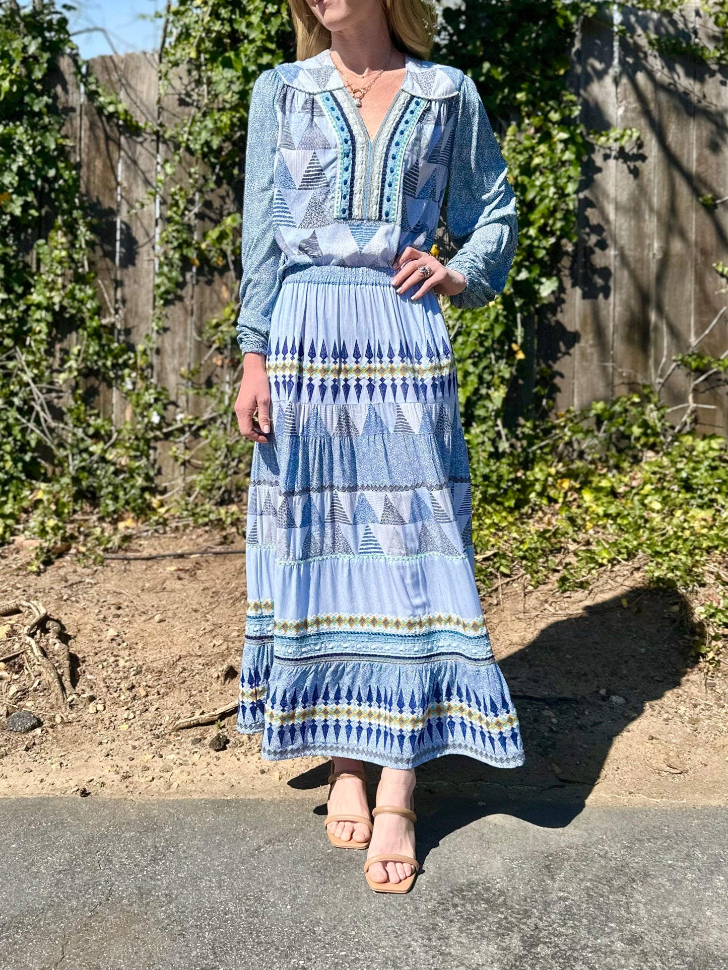 Carianna Top in blue multi by Conditions Apply