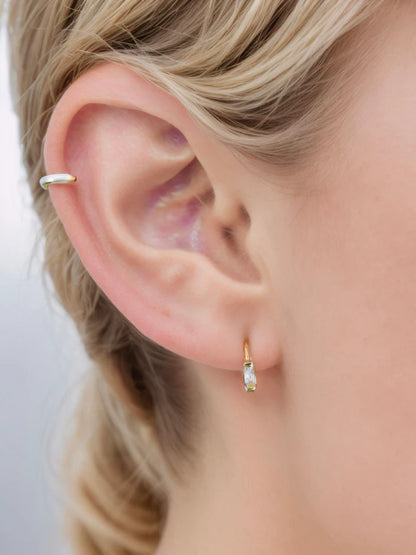 Ray of Light Huggie Earrings in gold by Farrah B