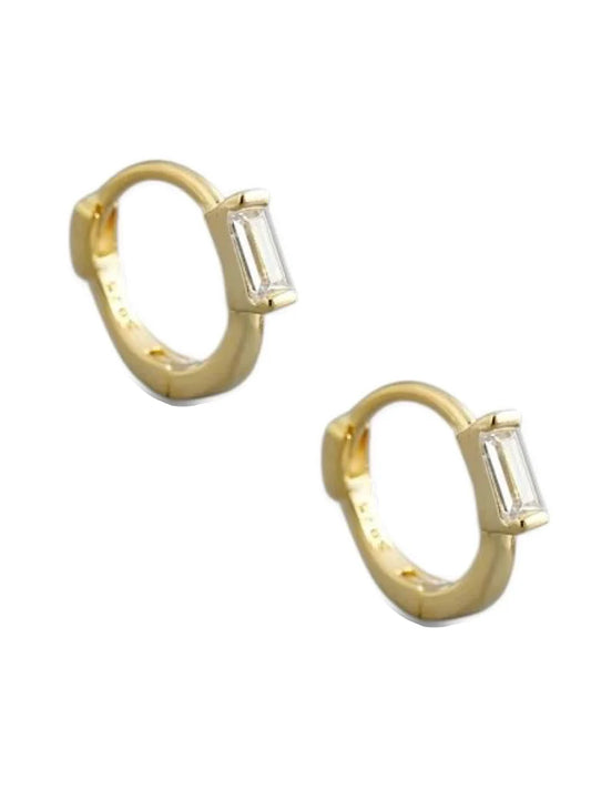 Ray of Light Huggie Earrings in gold by Farrah B