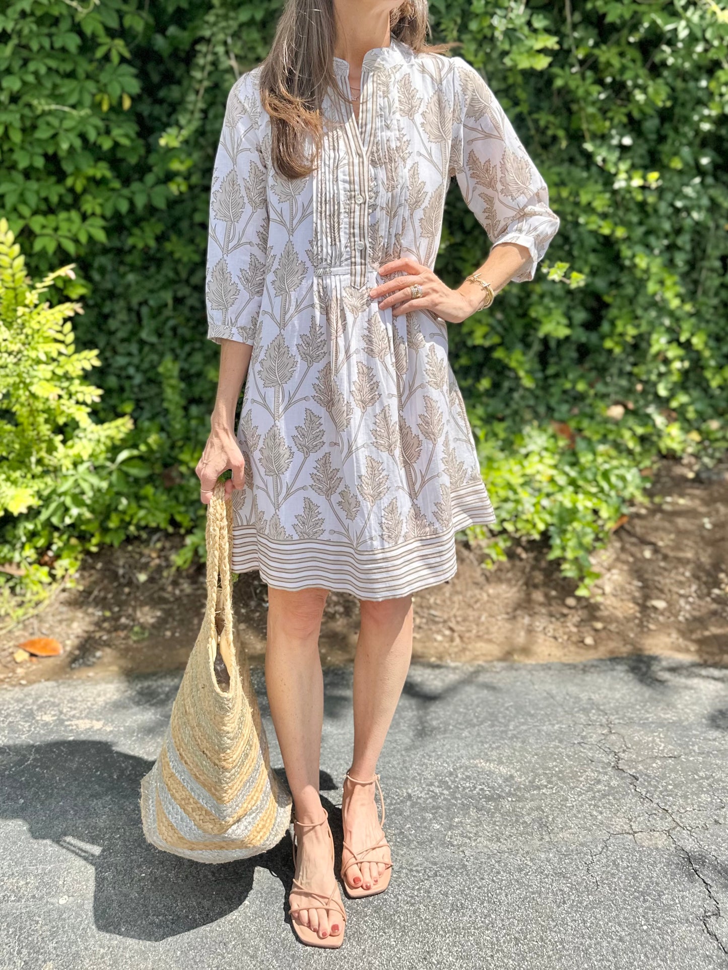 Mayte Strappy Flat Sandal in light natural by Marc Fisher