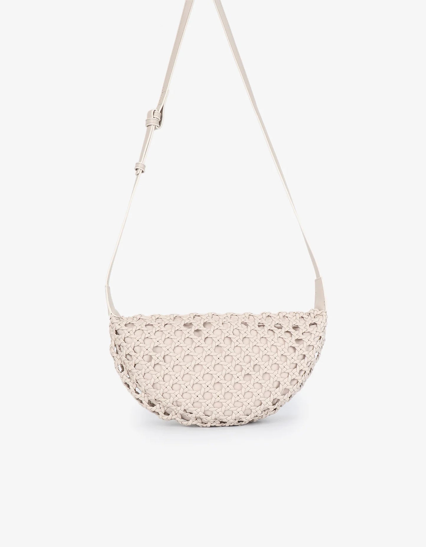Anais Large Woven Crossbody in cream by Remi & Reid