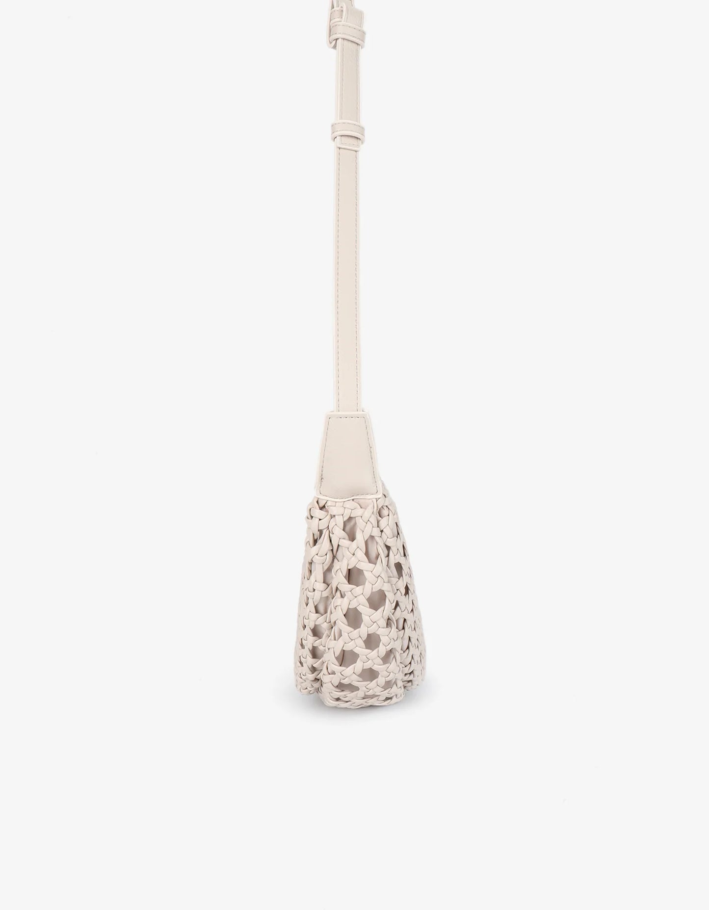 Anais Large Woven Crossbody in cream by Remi & Reid