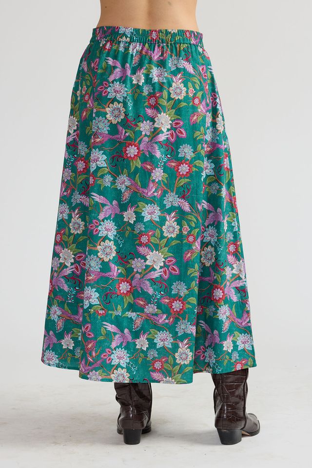 Marisol Maxi Skirt in jewel garden by Double A