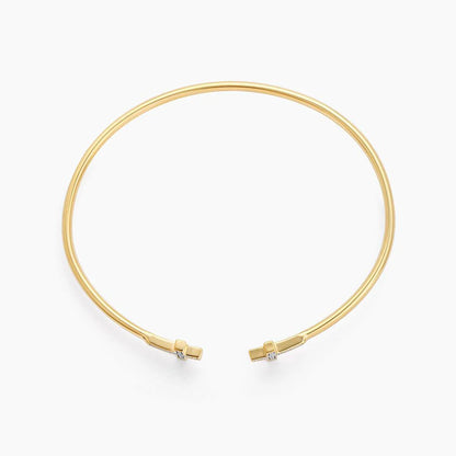 Cross Flexi Cuff Bracelet in gold by Ella Stein